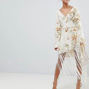 Fringe Wrap Dress